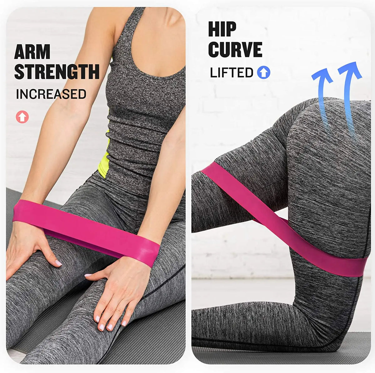Resistance Bands Set (5 Stuks) – Fitness Elastieken – Booty Bands – Thuis Workout – Krachttraining & Yoga – 5 Weerstandsniveaus