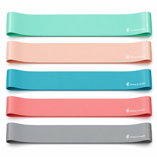 Resistance Bands Set (5 Stuks) – Fitness Elastieken – Booty Bands – Thuis Workout – Krachttraining & Yoga – 5 Weerstandsniveaus
