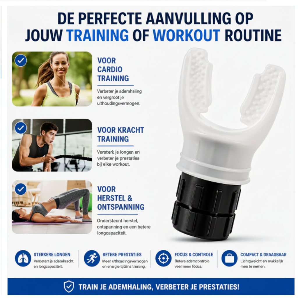 Professionele productfoto ademhalingstrainer